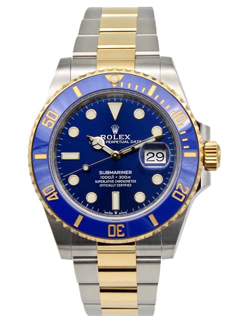 Rolex Two Tone Blue Dial Sport Watches